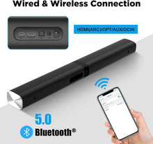 Load image into Gallery viewer, COWIN Sound Bar for TV Speaker Soundbar Bluetooth &amp; Wired 2-in-1 Detachable Wall Mountable Home Audio Theater (BT5.0/Optical/AUX/Remote) 32 inch
