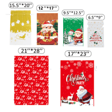 Load image into Gallery viewer, COWIN Christmas Drawstring Gift Bags Assorted Sizes, 34Pack Bulk Holiday Wrapping Bags, Reusable Xmas Presents Bags, Suitable as Favor &amp; Goody Bags in Small/Medium/Large/Extra Large/Huge Sizes
