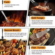 Load image into Gallery viewer, Swtroom Griddle Accessories Kit, 14Pcs BBQ Griddle Kit, Flat Top Grill Accessories for Outdoor Grill, Professional BBQ Grill Tools Set for Outdoor BBQ &amp; Teppanyaki and Camping
