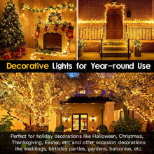 Load image into Gallery viewer, Maraawa 66ft LED Christmas Lights, Christmas Tree Lights Indoor Plug in, 8 Modes Twinkle Christmas String Lights for Indoor Outdoor Xmas Tree Wedding Party Decoration (Warm White)
