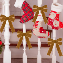 Load image into Gallery viewer, Swfoer 12 Pcs Christmas Velvet Ribbon Bows for Gift Wrapping and Christmas Tree,Brown
