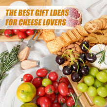 Load image into Gallery viewer, Yibidys Charcuterie Boards Cheese Board Set, Small Charcuterie Board Bamboo Cheese Board with Slide-Out Drawer, House Warming Gifts New Home, Wedding Gifts for Couple, Bridal Shower Gift
