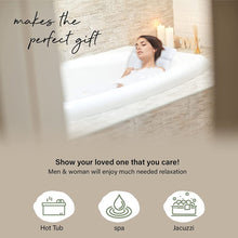 Load image into Gallery viewer, COSMONIC Bath Pillow Bathtub Spa Pillow with Suction Cups Neck and Back Support White
