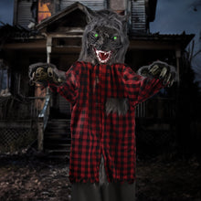 Load image into Gallery viewer, 5Ft Standing Werewolf Large Halloween Decorations Outdoor Scary Decorations Halloween Motion Activated Werewolf with LED Eyes &amp; Sound
