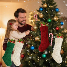 Load image into Gallery viewer, Movsou 4PACK Christmas Stockings, Knitted Stocking for Holiday Christmas Party Family Decorations (Red White Green)
