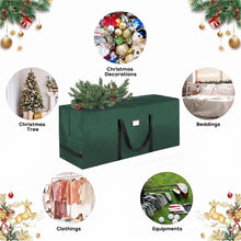 Load image into Gallery viewer, Swfoer Large Christmas Tree Storage Bag 9 ft, Heavy Duty Christmas Tree Container, Waterproof Xmas Tree Storage Box, Green
