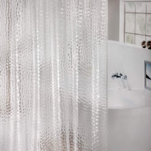 Load image into Gallery viewer, EVA Shower Curtain Liner Waterproof 3D Water Cube Clear Bathroom Shower Curtains 78" x 72" No Chemical Smell Extra Long for Shower Stall Bathtubs
