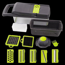 Load image into Gallery viewer, Vegetable Chopper, 14 in 1 Veggie Chopper, Multifunctional Food Chopper with Container 8 Blades Grater Slicer Onion Chopper

