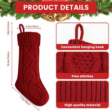 Load image into Gallery viewer, Movsou 4PACK Christmas Stockings, Knitted Stocking for Holiday Christmas Party Family Decorations (Red )
