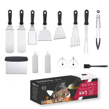 Load image into Gallery viewer, Swtroom Griddle Accessories Kit, 14Pcs BBQ Griddle Kit, Flat Top Grill Accessories for Outdoor Grill, Professional BBQ Grill Tools Set for Outdoor BBQ &amp; Teppanyaki and Camping
