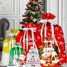 Load image into Gallery viewer, COWIN Christmas Drawstring Gift Bags Assorted Sizes, 34Pack Bulk Holiday Wrapping Bags, Reusable Xmas Presents Bags, Suitable as Favor &amp; Goody Bags in Small/Medium/Large/Extra Large/Huge Sizes
