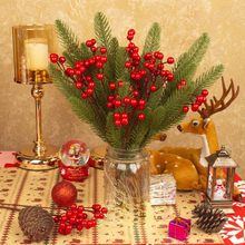 Load image into Gallery viewer, Swfoer 20 Pack 7 In Artificial Burgundy Red Berry Picks for Christmas Wreath Craft Wedding Winter Home Decor
