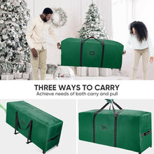 Load image into Gallery viewer, COWIN Rolling Christmas Tree Storage Bag, Fits Up to 7.5 ft Christmas Trees, with 2 Swivel Wheels and Reinforced Carry Handles, 600D Oxford Fabric Christmas Tree Bag, Green
