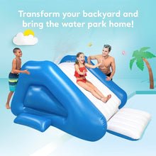 Load image into Gallery viewer, Uncahome Inflatable Water Slide for Pool,Inflatable Pool Slide, 9.5x4.5x3.6’’Blow Up Waterslide for Kids &amp; Adults,Ages 6 &amp; Up,Blue
