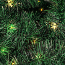 Load image into Gallery viewer, Movsou 50FT Artificial Christmas Garland, 100 Pre-Lit LED Lights Battery Operated Xmas Garland for Indoor Outdoor Door Home Stairs Holiday Decor, Warm White
