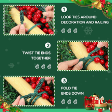 Load image into Gallery viewer, Swfoer 16 Pcs 20 Inches Christmas Garland Ties for Xmas Home Decorations Holiday
