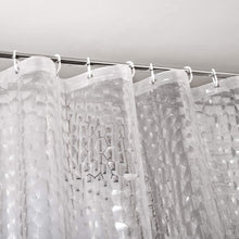 Load image into Gallery viewer, EVA Shower Curtain Liner Waterproof 3D Water Cube Clear Bathroom Shower Curtains 78" x 72" No Chemical Smell Extra Long for Shower Stall Bathtubs
