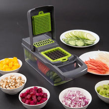Load image into Gallery viewer, Vegetable Chopper, 14 in 1 Veggie Chopper, Multifunctional Food Chopper with Container 8 Blades Grater Slicer Onion Chopper

