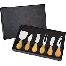 Load image into Gallery viewer, Swfoer Cheese Knives Set Cheese Spreader Slicer Cheese Cutter Cheese Fork Cheese Spreading Knife for Charcuterie Boards Cutlery Gift Set 6 Pieces Cheese Knife Utensils Set
