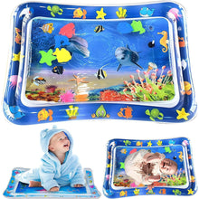 Load image into Gallery viewer, Tummy Time Baby Water Mat, Inflatable Infant Baby Toys for 3 6 12 Months,Fun Activity Center Play Mat Gift for Boy &amp; Girl Newborn Early Sensory Development BPA-Free
