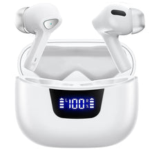 Load image into Gallery viewer, True Wireless Bluetooth Earbuds with Smart LED Display Charging Case , Bluetooth 5.0 Earbuds in-Ear TWS Stereo Headphones, IPX7 Waterproof in Ear Earphones, White
