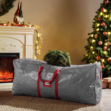 Load image into Gallery viewer, COWIN Christmas Tree Storage Bag Storage Container Fits up to 7.5 ft Disassembled Tree Zippered Bag with Carry Handles 50" x 16" x 20" Gray
