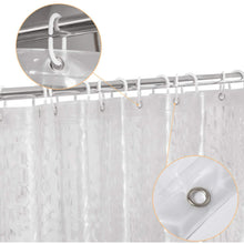 Load image into Gallery viewer, EVA Shower Curtain Liner Waterproof 3D Water Cube Clear Bathroom Shower Curtains 78" x 72" No Chemical Smell Extra Long for Shower Stall Bathtubs
