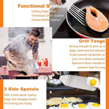 Load image into Gallery viewer, Swtroom Griddle Accessories Kit, 14Pcs BBQ Griddle Kit, Flat Top Grill Accessories for Outdoor Grill, Professional BBQ Grill Tools Set for Outdoor BBQ &amp; Teppanyaki and Camping
