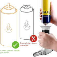 Load image into Gallery viewer, Culinary Butane Torch Lighters Kitchen Blow Torch for Cooking with Safety Lock &amp; Adjustable Flame, Refillable Kitchen Torch &amp; Cooking Torch for Creme Brule &amp; Baking
