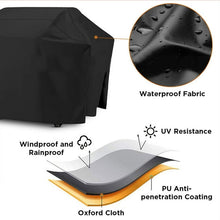 Load image into Gallery viewer, Grill Cover, 58 inch BBQ Gas Grill Cover Waterproof Weather Resistant, Dustproof , Fade Resistant, UV Resistant Material for Char-Broil Grills, Black
