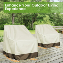 Load image into Gallery viewer, 2 Pcs Outdoor Rocker Patio Chair Cover, 420D Waterproof, Furniture Protector Weather &amp; UV Resistant, Beige
