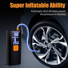 Load image into Gallery viewer, Tire Inflator Portable Air Compressor - Air Pump for Car Tires with Tire Pressure Gauge (150 PSI) With Cordless Design- One Click Smart Pump Tire Inflator for Car, Motorcycle, Bicycle and More

