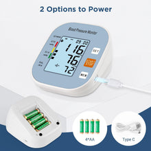 Load image into Gallery viewer, Blood Pressure Monitor for Home Use - Automatic BP Machine with Large Backlit Display High Accuracy for 2 Users with 22-42cm Arm Cuff &amp; Storage Bag, Blue
