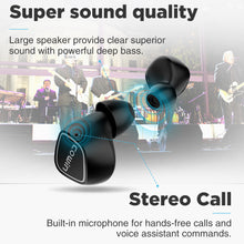 Load image into Gallery viewer, KY02 True Wireless Earbuds Bluetooth Headphones Touch Control IPX5 Waterproof Stereo Extra Bass Earphones Built-in Mic Headset with Charging Case Black
