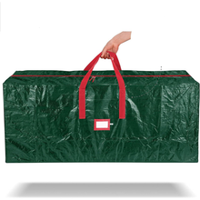 Load image into Gallery viewer, COWIN Christmas Tree Storage Bag Storage Container Fits up to 7.5 ft Disassembled Tree Zippered Bag with Carry Handles 50" x 16" x 20" Green
