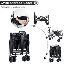 Load image into Gallery viewer, Collapsible Wagon Cart, Foldable Lightweight Wagon, 330LBS Weight Capacity Portable Folding Utility Wagon for Camping, Beach, Outdoor

