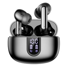 Load image into Gallery viewer, Wireless Earbuds Bluetooth Headphones, with LED Display Charging Case, Waterproof In-Ear Earphones with Mic for iPhone /Android /PC /Laptop, Black
