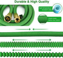 Load image into Gallery viewer, Mighty Rock Expandable Flexible Garden Retractable Hose Free Spray Nozzle Easy Storage Gardening Car Wash Household Green 100ft(hose only)
