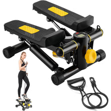 Load image into Gallery viewer, COWIN Stair Stepper for Exercises Home Mini Stepper with Resistance Bands 330lbs Weight Yellow
