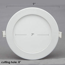Load image into Gallery viewer, COSMONIC Ultra Thin 18W LED Ceiling Panel Light 8" Recessed Round Downlight for Home, Office, Mall, Low Energy Consumption Non Dimmable with Driver 3000-3500K (18W, Warm White)
