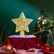 Load image into Gallery viewer, Christmas Tree Topper Projector, LED Star Tree Topper Light, Glitter Gold Star Topper Projector with Rotating Star Projection for Indoor Christmas Tree Decor, Xmas Decorations
