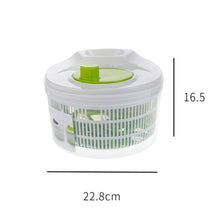 Load image into Gallery viewer, Salad Spinner, Vegetable Washer with Bowl, Anti-Wobble Tech, Lockable Colander Basket and Lid with Pull Cord - Lettuce Washer and Dryer

