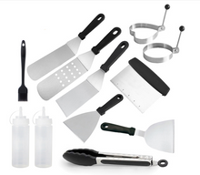 Load image into Gallery viewer, Swtroom Griddle Accessories Kit, 14Pcs BBQ Griddle Kit, Flat Top Grill Accessories for Outdoor Grill, Professional BBQ Grill Tools Set for Outdoor BBQ &amp; Teppanyaki and Camping
