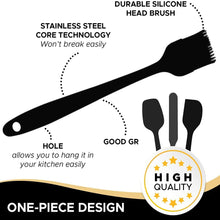 Load image into Gallery viewer, Silicone Spatula Set of 6 , Heat Resistant Silicone Spatula Kitchen Utensils for Baking , Cooking , Nonstick Cookware Dishwasher Safe Silicone Spatula, Black
