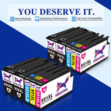 Load image into Gallery viewer, Compatible Ink Cartridge Replacement for HP 950XL 951XL 950 XL 951 XL for Officejet Pro 8600 8610 8620 8625 8100 8615 8630 8640 8660 251dw 276dw Printer (4 Black 2 Yellow 2 Cyan 2 Magenta)
