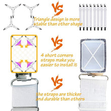 Load image into Gallery viewer, 4 Pieces Sheet Holder Sheet Strap Clip Triangle Bed Sheet Fasteners Straps White
