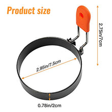 Load image into Gallery viewer, Stainless Steel Egg Rings, Round Breakfast Household Mold Tool Cooking, Non Stick Circle Shaper Egg Rings For Frying Meat Pie, Sandwiches, Egg Maker Molds Set (2 Pack)
