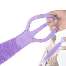 Load image into Gallery viewer, [Upgraded] Meidong Silicone Bath Body Brush 35.5 inch Sword Handle Back Scrubber for Shower, Exfoliating Lengthen, Easy to Clean, Lathers Well, Eco Friendly, Comfortable Massage for Shower (Purple)
