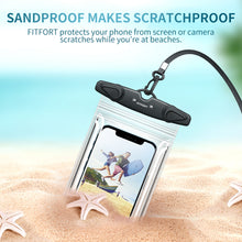 Load image into Gallery viewer, Universal Waterproof Phone Case Bag, FITFORT 4-Pack IPX8 Waterproof Phone Lanyard Pouch Compatible with iPhone 12/11 Pro Max/Pro/8 Plus, Galaxy S21/S20/S10/Note 20/10/9, OnePlus Phones up to 6.9"
