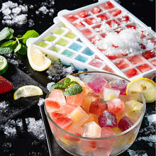 Load image into Gallery viewer, Ice Cube Trays 4 Pack (128 Ice Cubes), Stackable Silicone Bottom Ice Trays Ice Cube Molds Container Set with Airtight Lid
